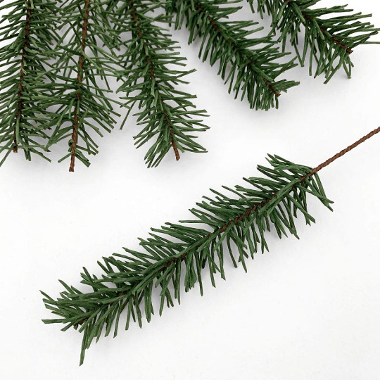 Set of 6 Paper Pine Sprigs for Feather Trees and Crafting ~ Austria